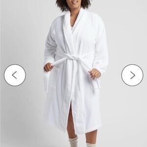Parachute White Turkish Cotton Bathrobe with Shawl Collar